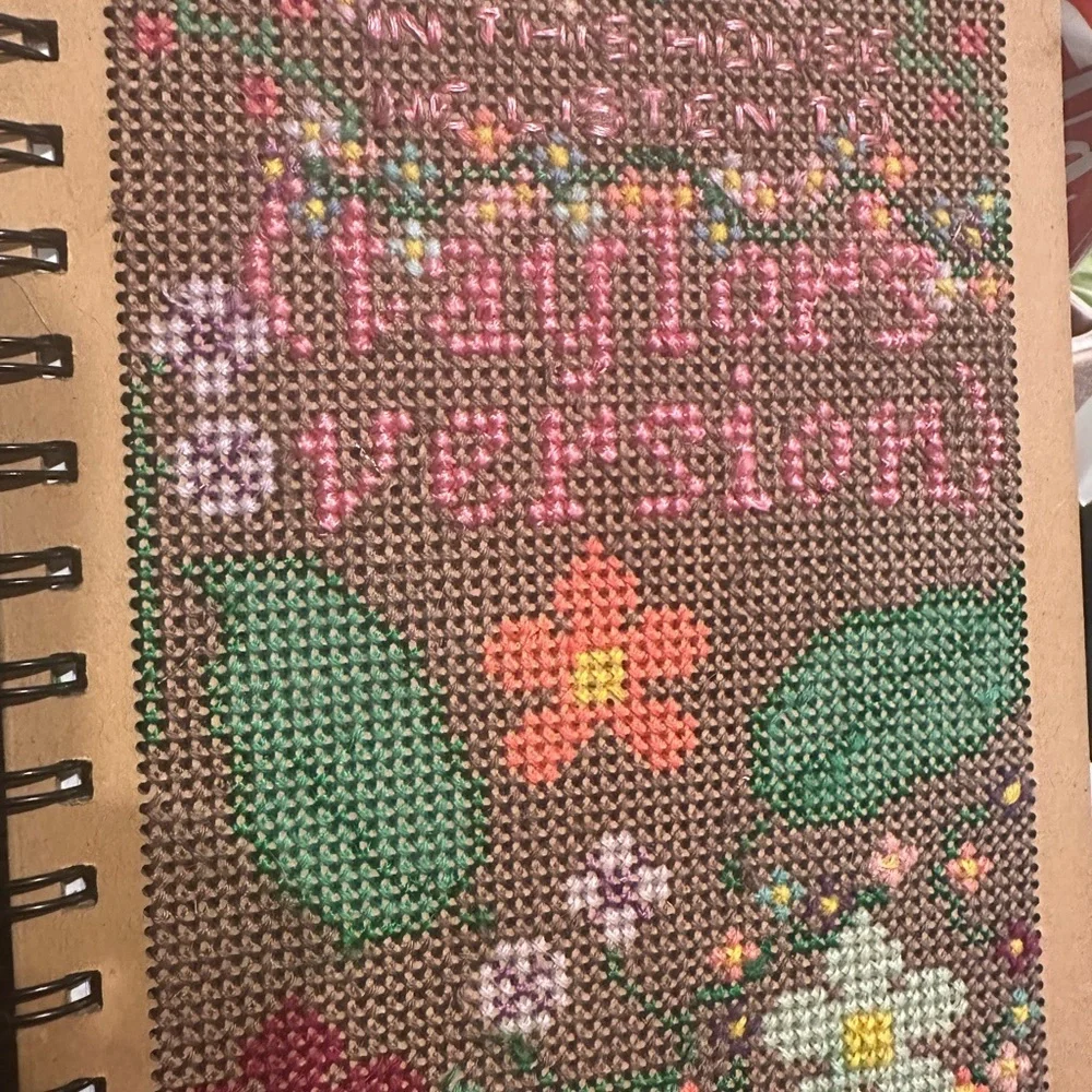Embroidered Taylor swift acoustic piano inspired journal